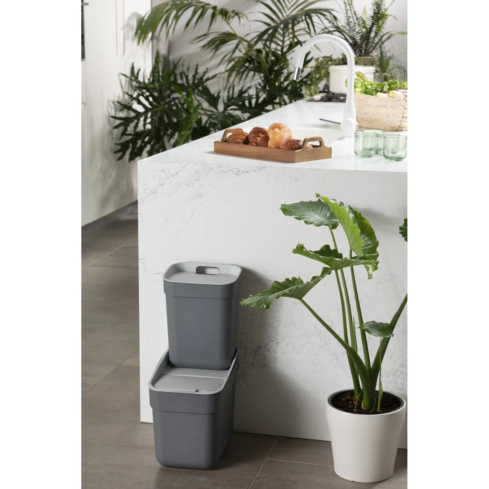 10L Ready to Collect Waste Separation Bin - Dark Grey - Image 16