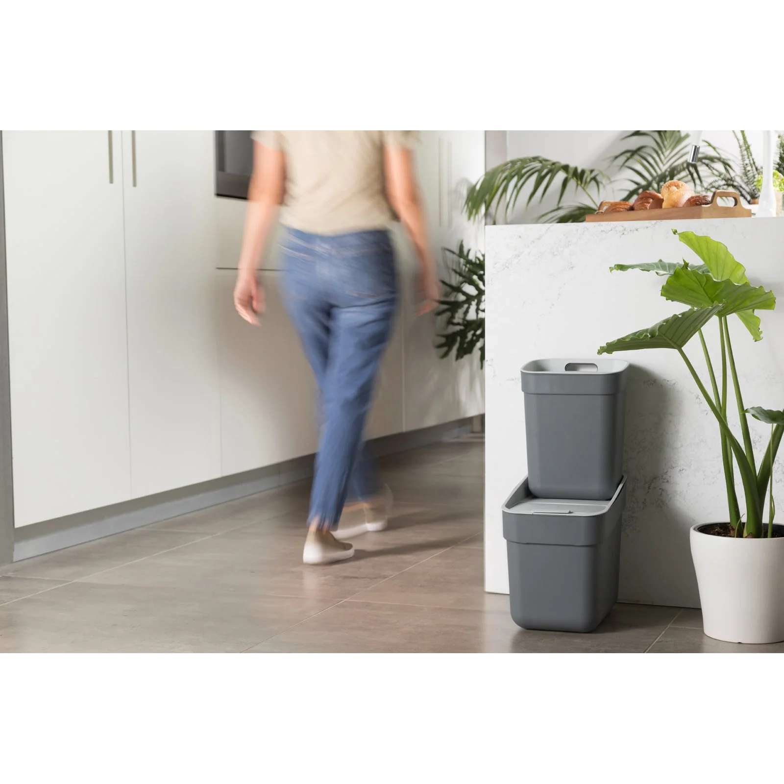 10L Ready to Collect Waste Separation Bin - Dark Grey - Image 17