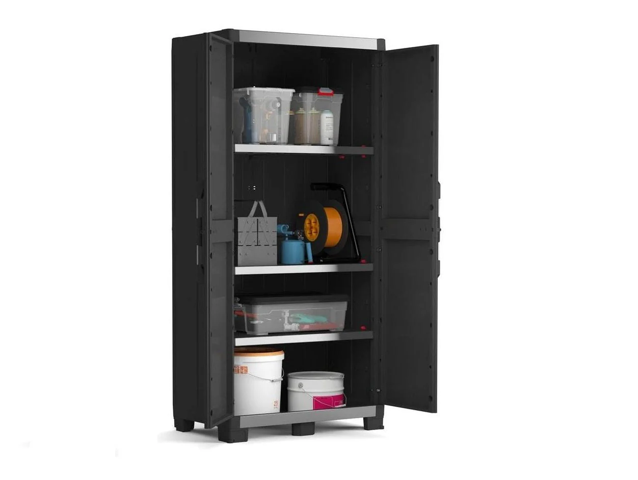 2 x Keter XL Garage Tall Storage Cabinets - Image 6