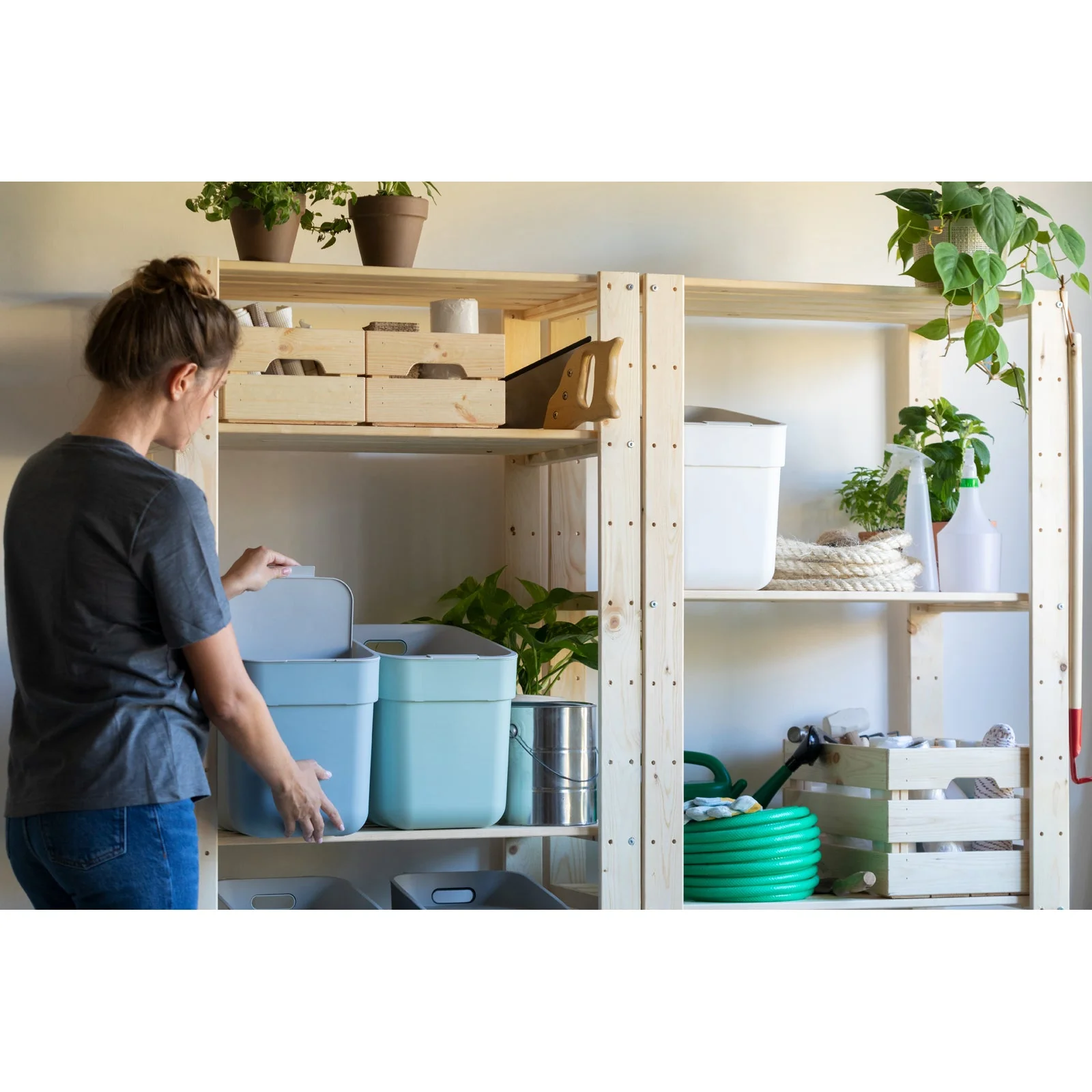 20L Ready to Collect Waste Separation Bin - Green - Image 13