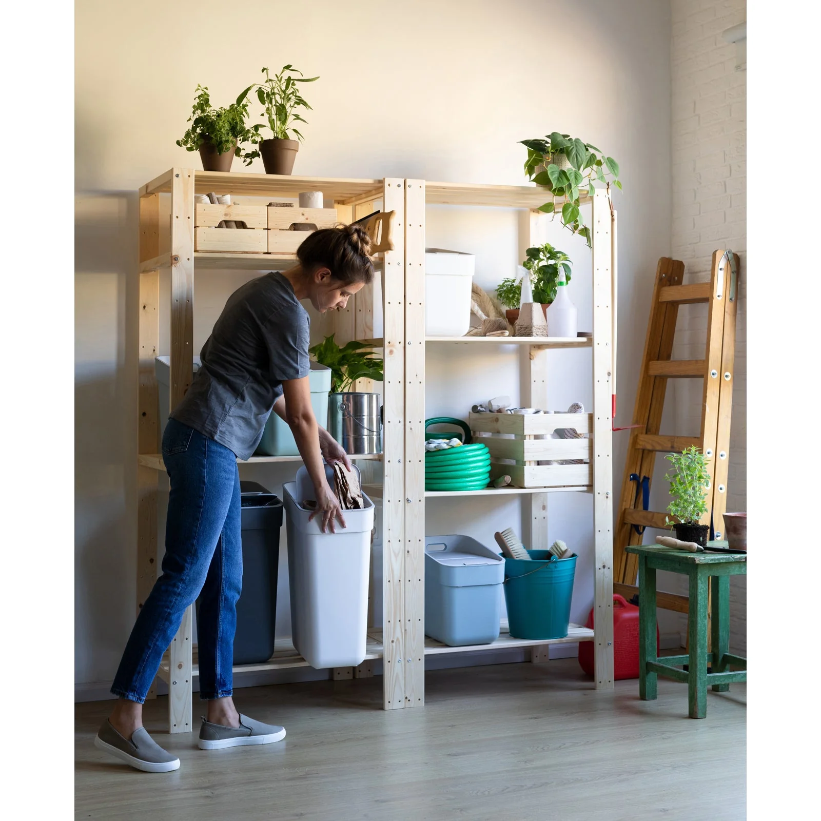 20L Ready to Collect Waste Separation Bin - Green - Image 17