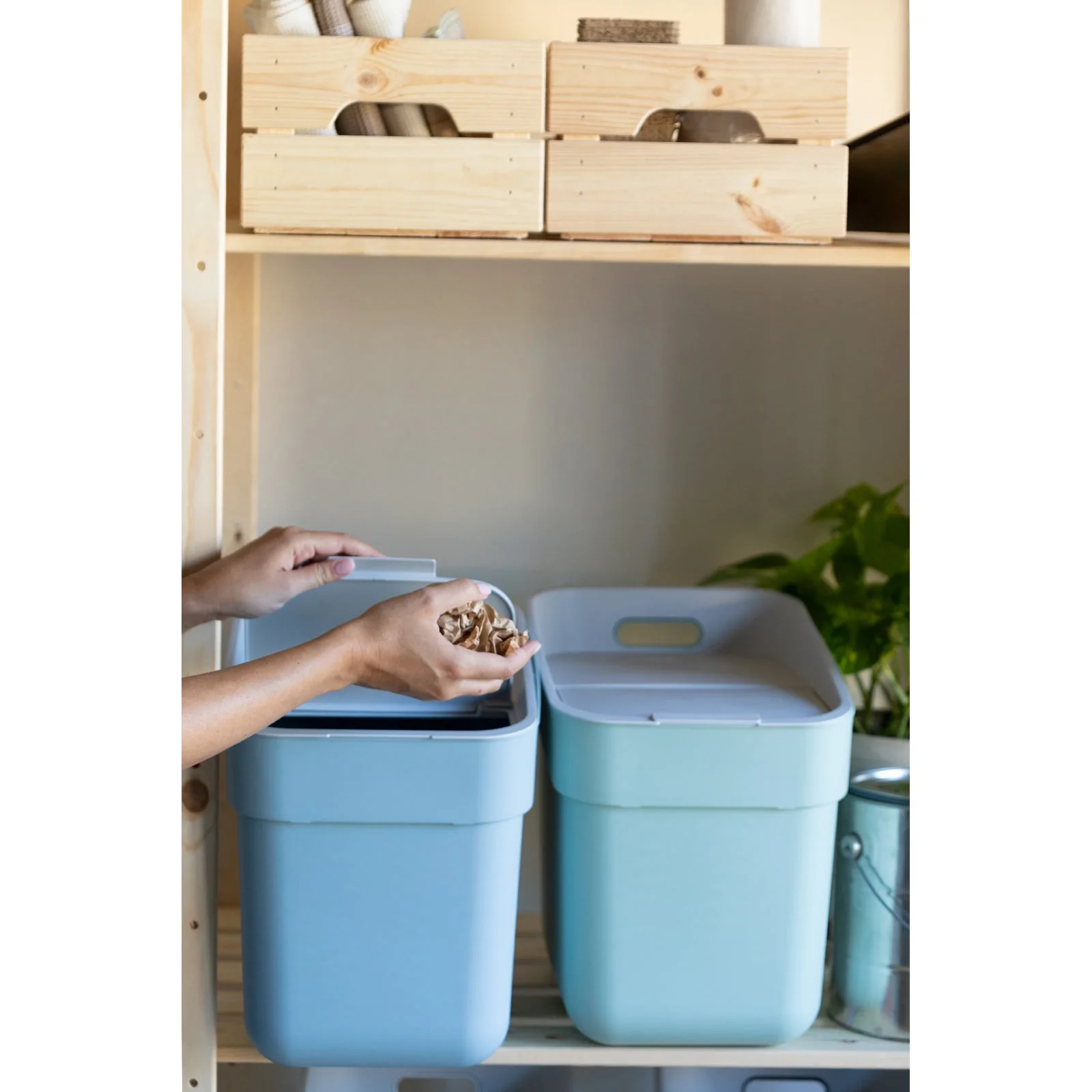 20L Ready to Collect Waste Separation Bin - Green - Image 23