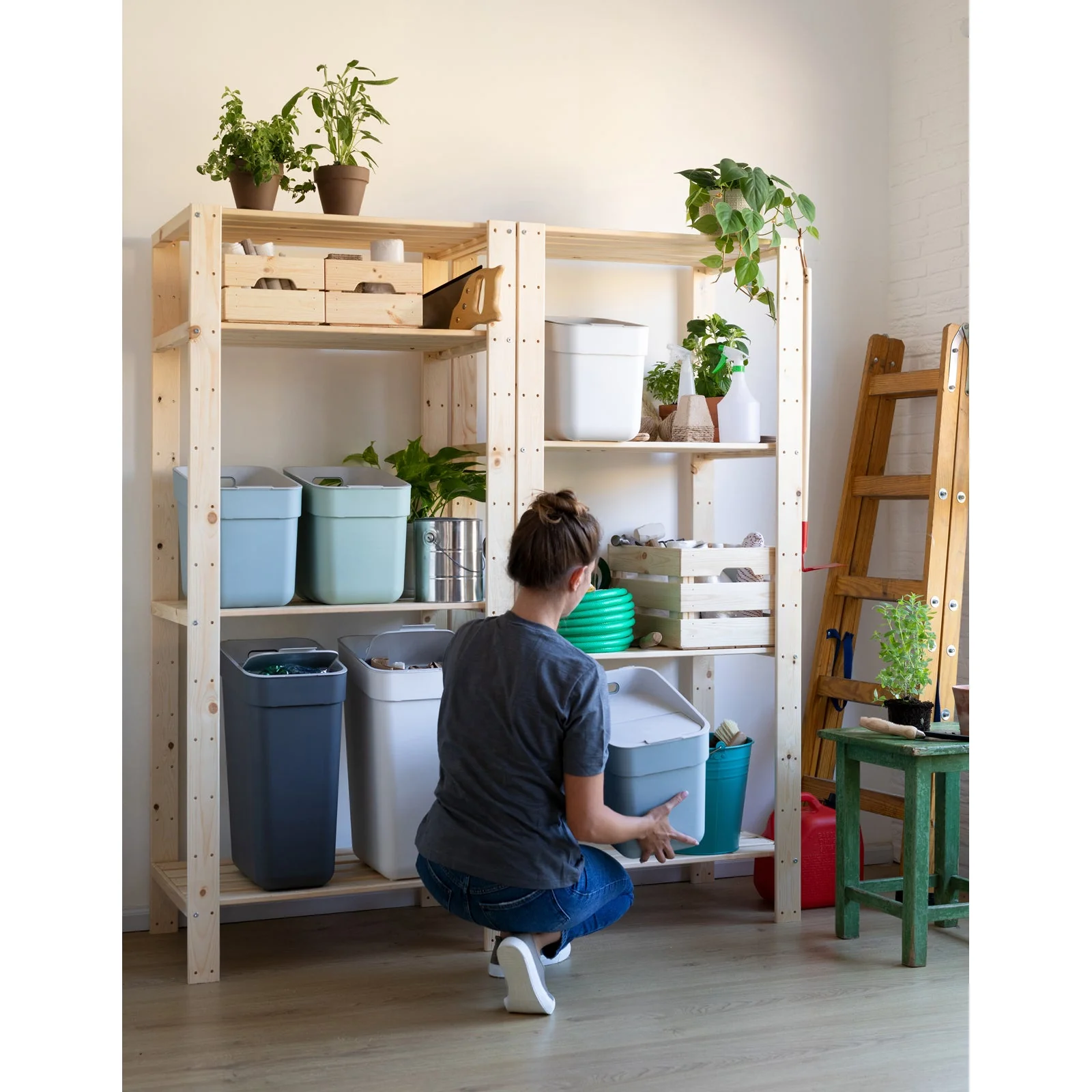 20L Ready to Collect Waste Separation Bin - Green - Image 24