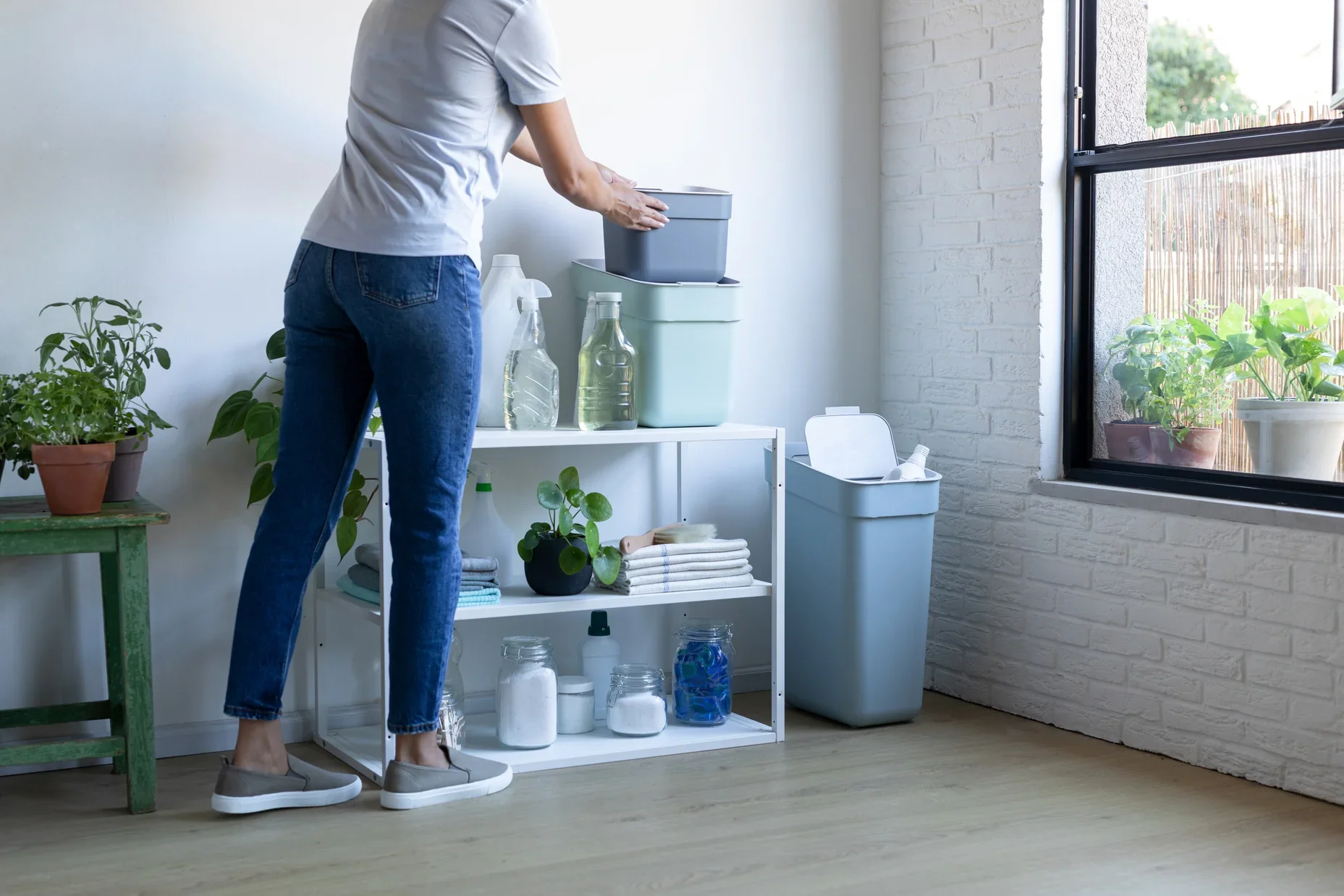 5L Ready to Collect Waste Separation Bin - Green - Image 28