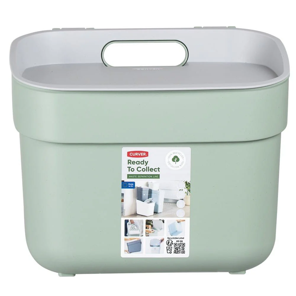 5L Ready to Collect Waste Separation Bin - Green - Image 4