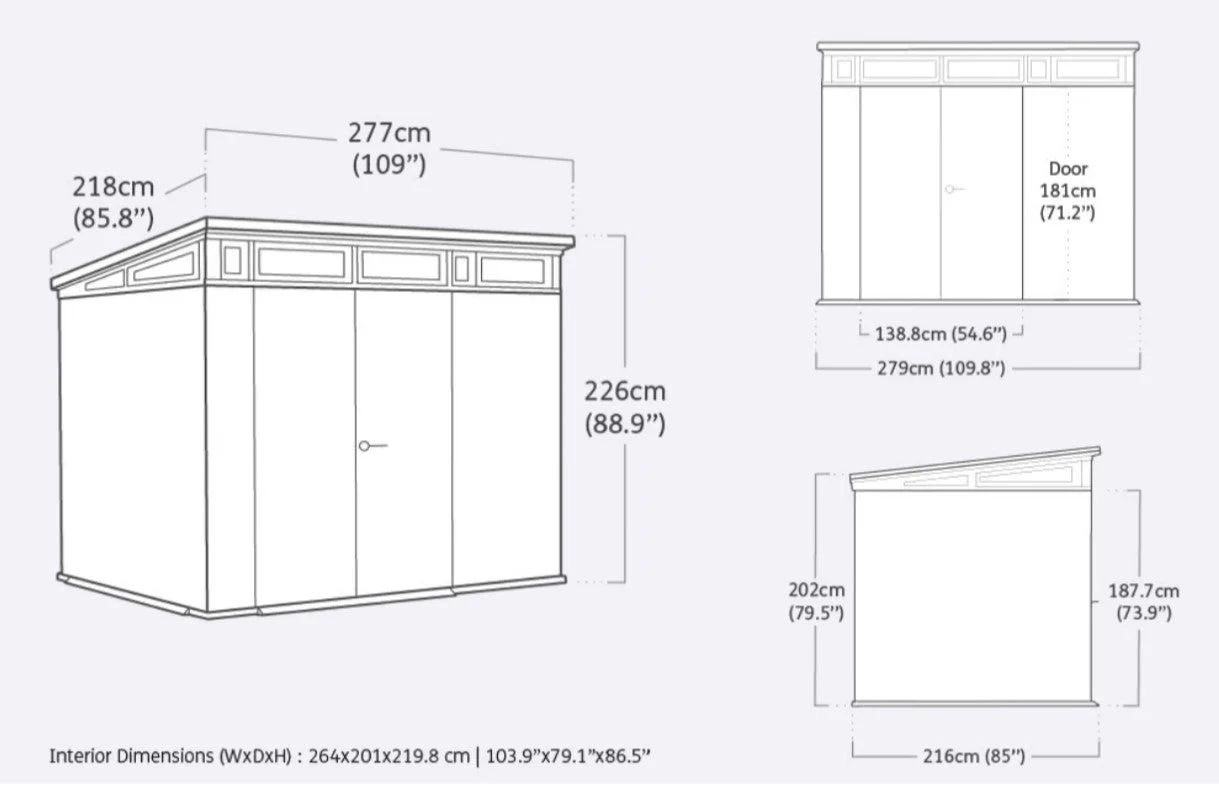 Keter Artisan 9 x 7 Garden Shed (2.8 x 2.2m) - CLEARANCE - Image 3