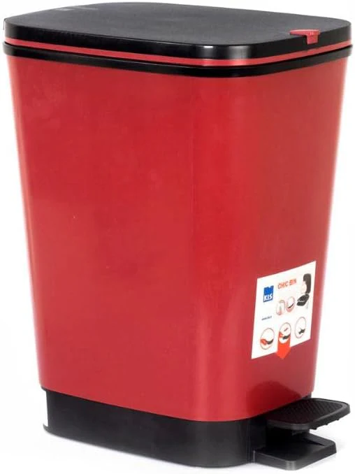 Curver Chic 45L Pedal Bin - Red - Image 14