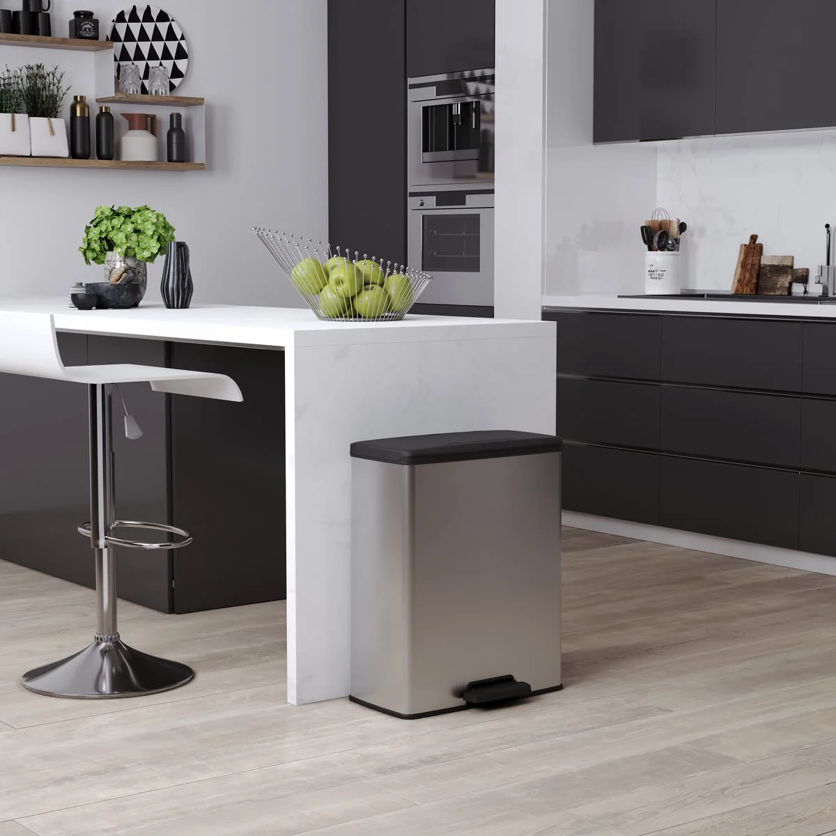 Curver Deco Duo Bin – 2 X 26L – Steel Look - Image 15