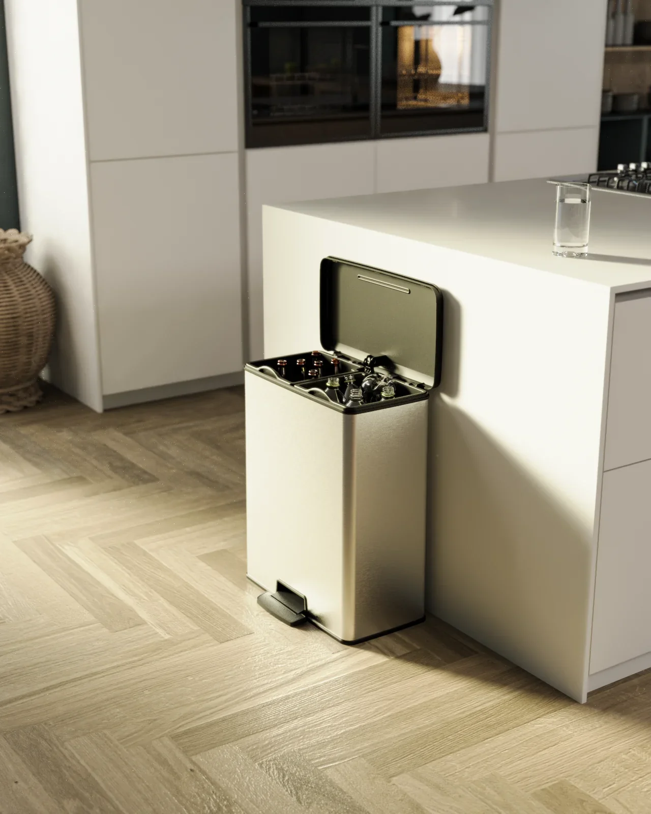 Curver Deco Duo Bin – 2 X 26L – Steel Look - Image 27