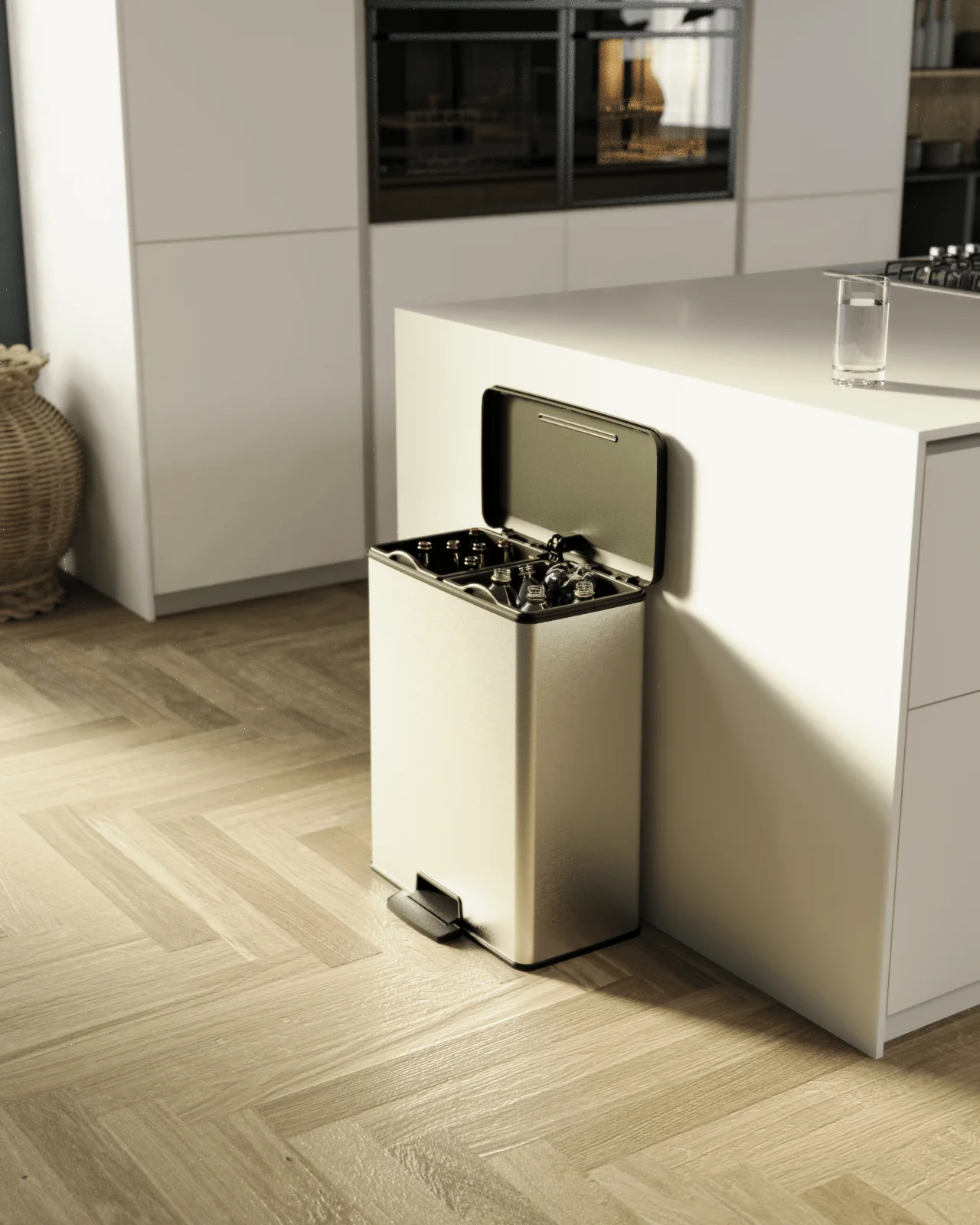 Curver Deco Duo Bin – 2 X 26L – Steel Look - Image 9