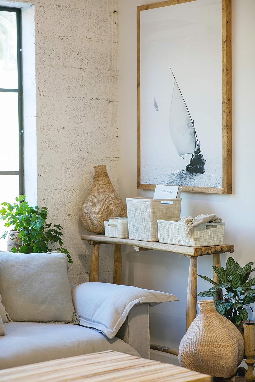 Curver Jute Basket (Medium) - Image 7