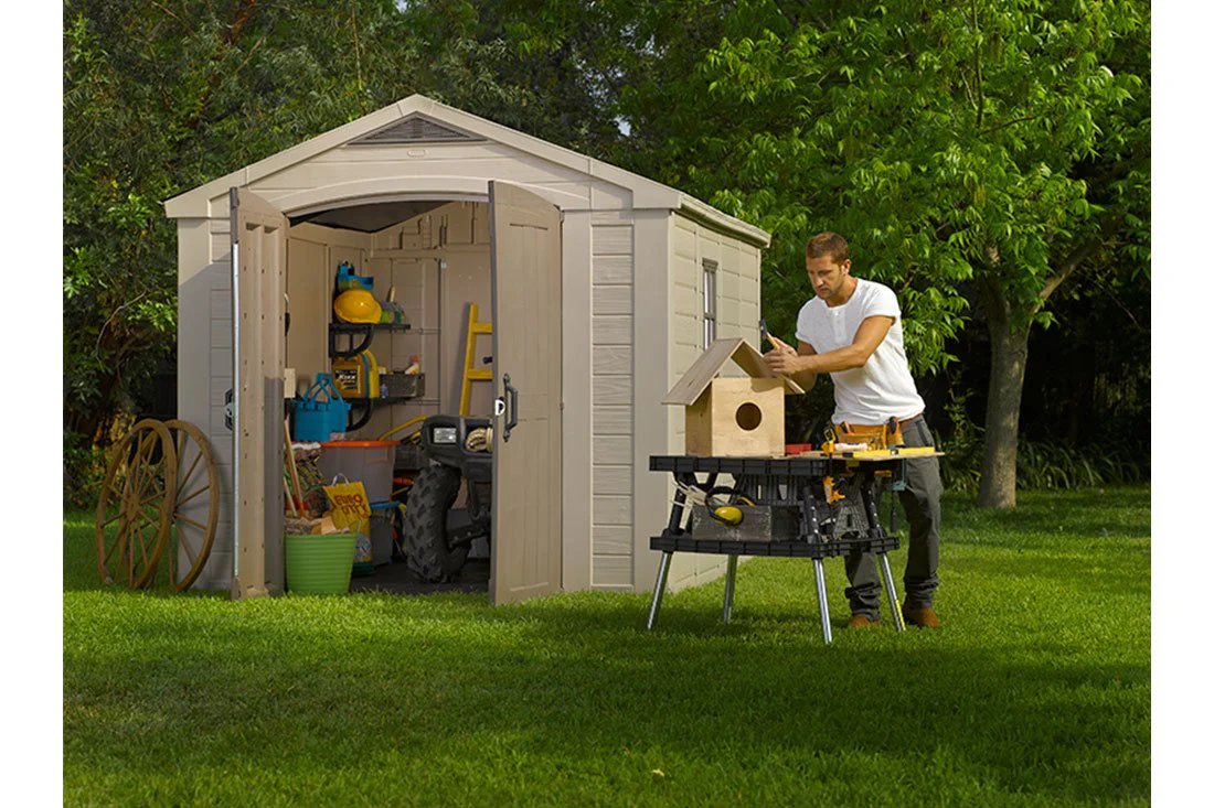 PRE ORDER: MAY. - Keter Factor 8 x 11 Garden Shed (2.6 x 3.3m) - Image 4