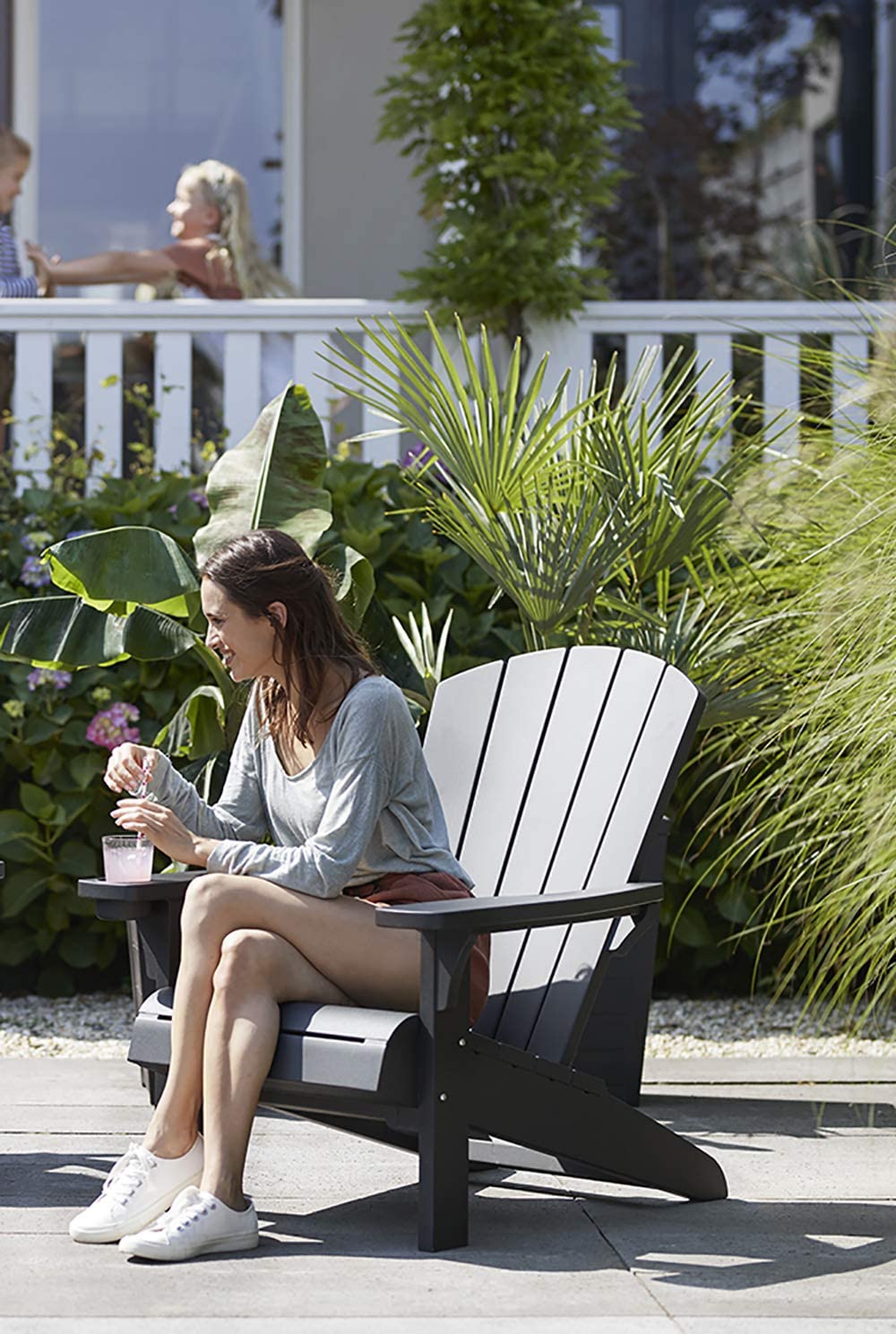 PRE ORDER: APR. - Keter Alpine Adirondack Chair - Graphite - 2 PACK - Image 7