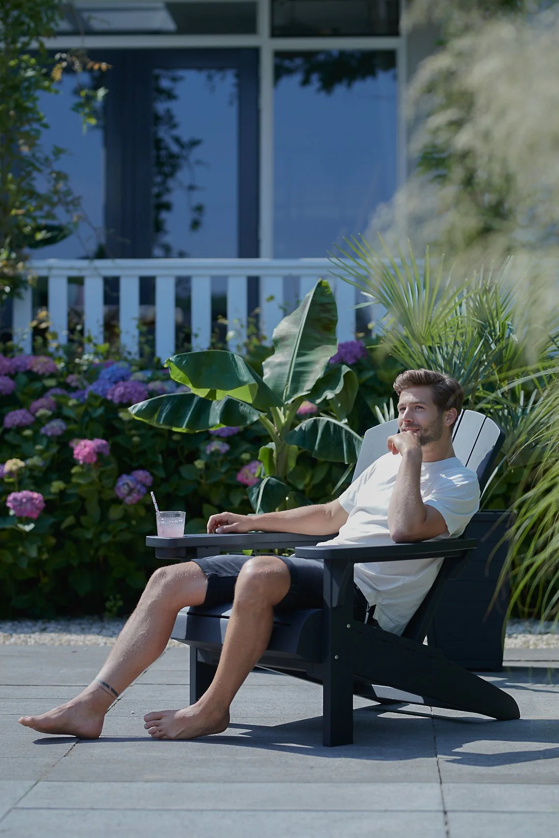 PRE ORDER: APR. - Keter Alpine Adirondack Chair - Graphite - Image 7