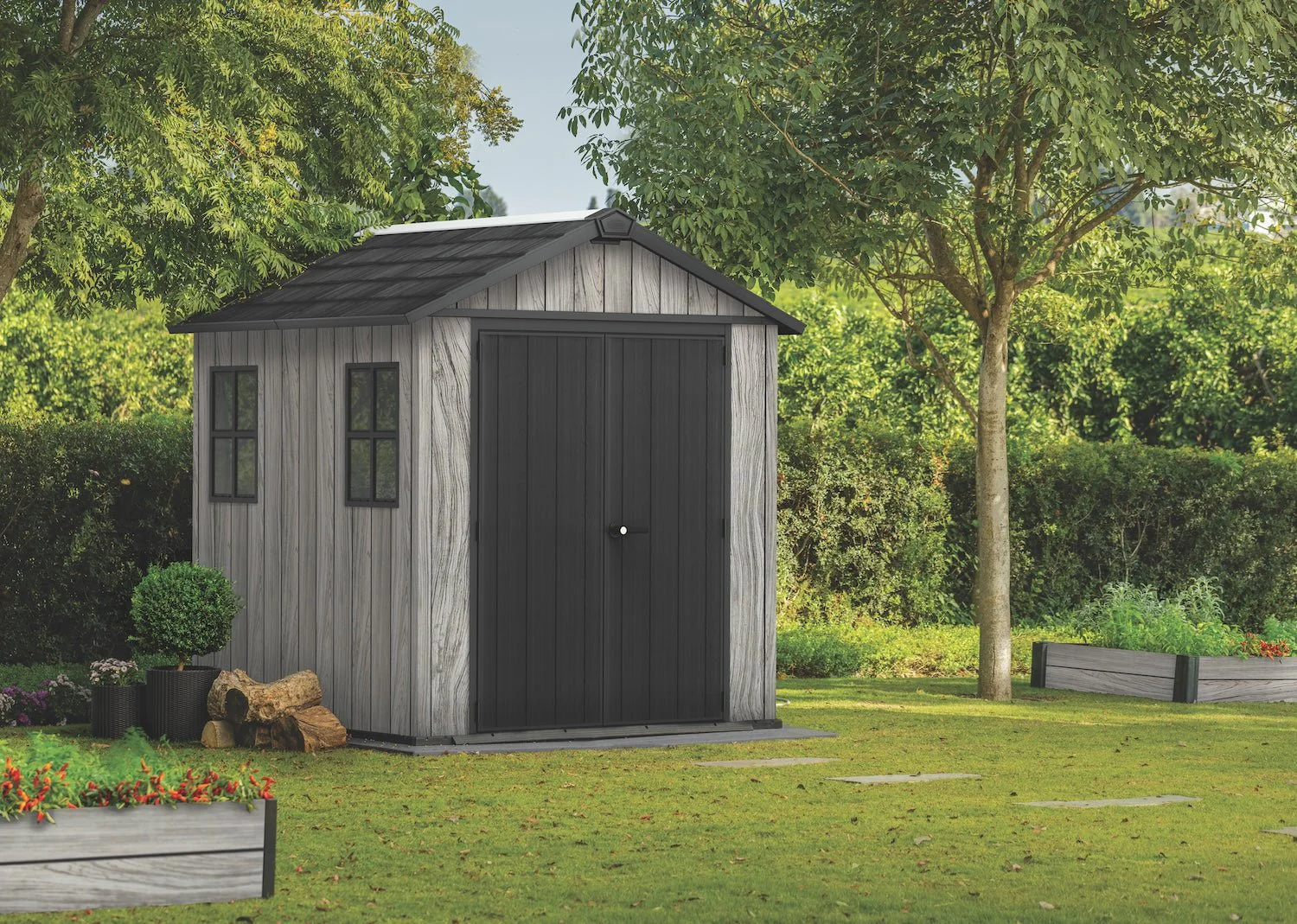 Keter Apex Shed 7.5x7 -Stormgrey Look (2.3 x 2.2m) - Image 6