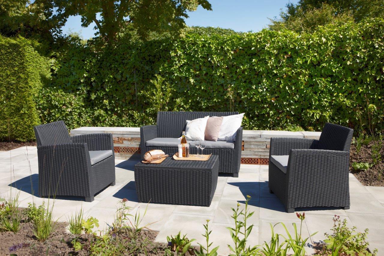 Keter Mia Outdoor Lounge Set - Graphite - Image 10