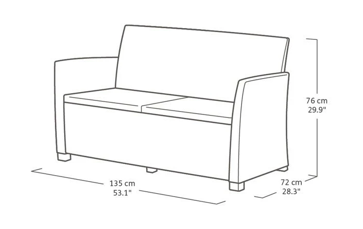 Keter Mia Outdoor Lounge Set - Graphite - Image 5