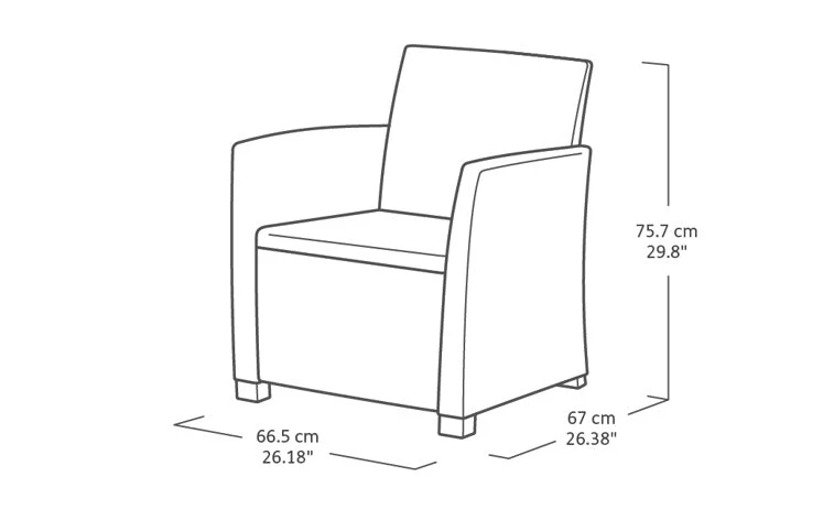 Keter Mia Outdoor Lounge Set - Graphite - Image 6