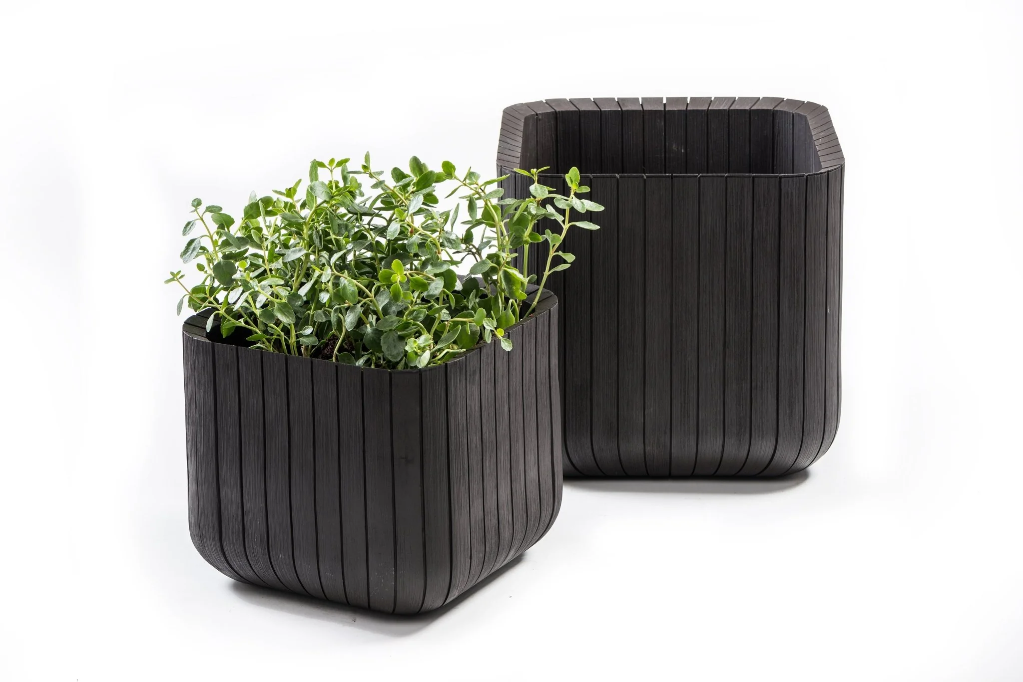 Keter Cube Planter - Set of 2 (S+M) - Brown - Image 10