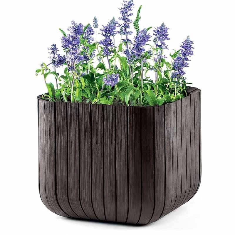 Keter Cube Planter - Set of 2 (S+M) - Brown - Image 12