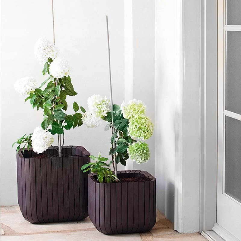 Keter Cube Planter - Set of 2 (S+M) - Brown - Image 3
