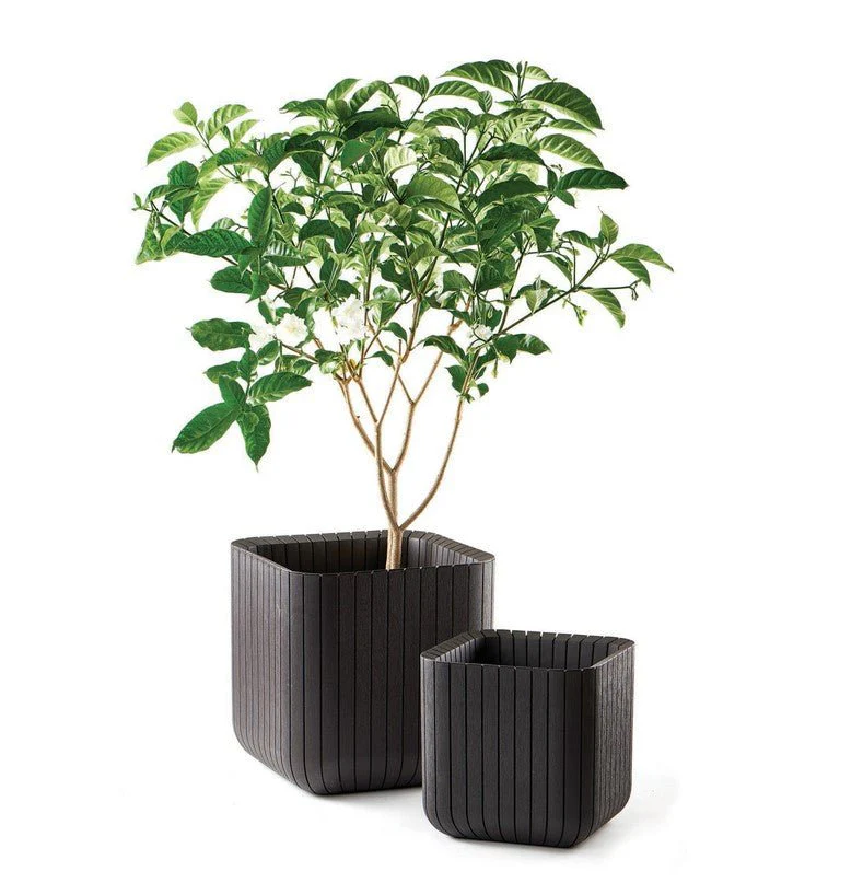Keter Cube Planter - Set of 2 (S+M) - Brown - Image 4