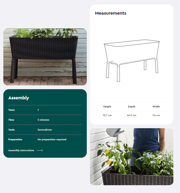 Keter Easy Grow Planter- Brown - 2 Pack - Image 4