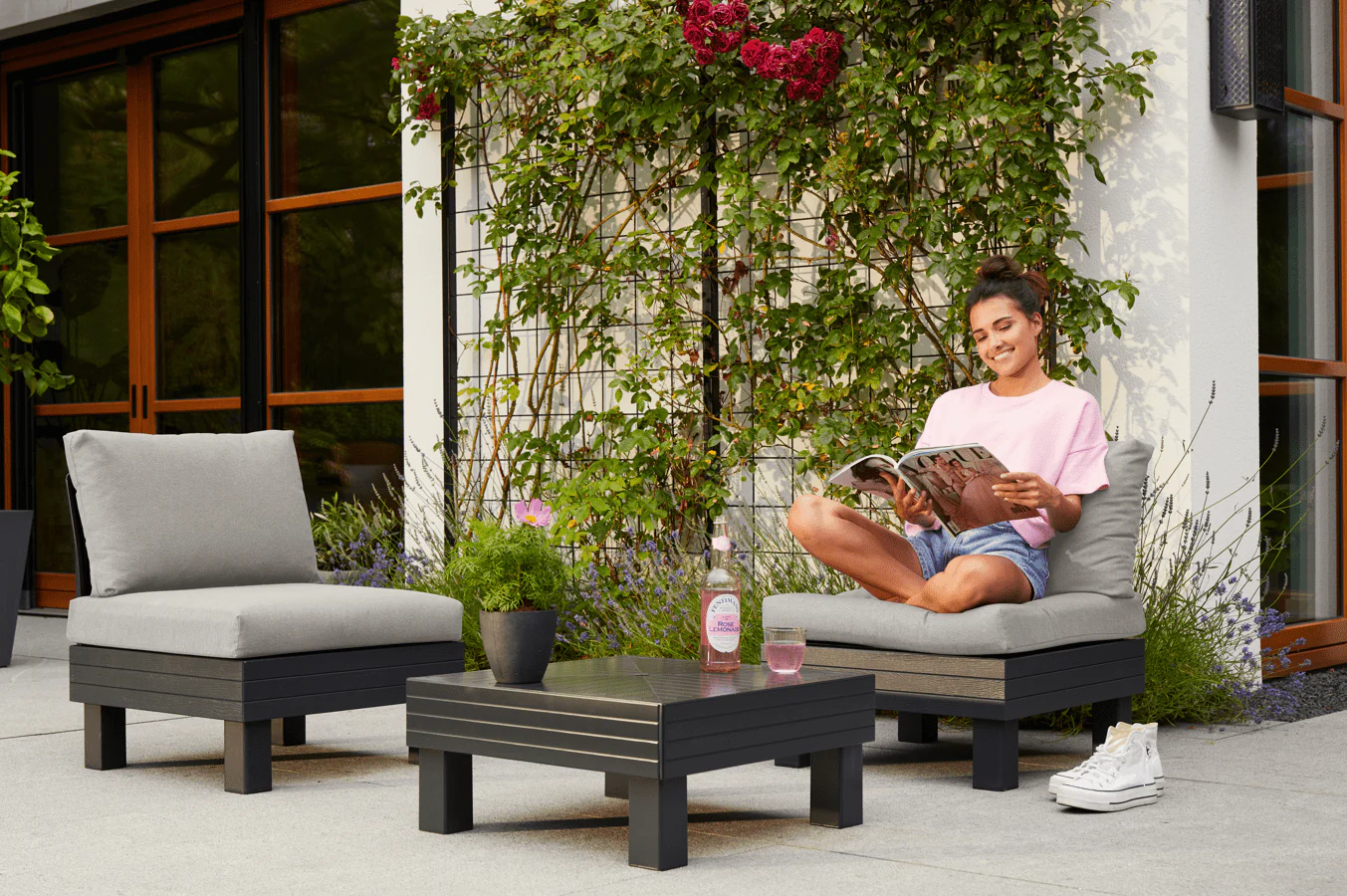 Keter Elements Balcony Set - Graphite - Image 7