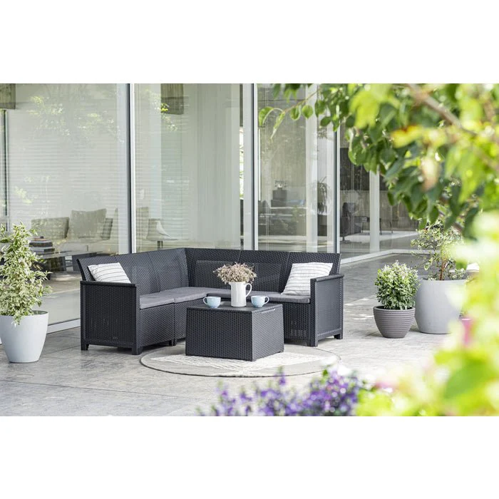 Keter Emma Corner Lounge Set - With Storage Table - Image 9