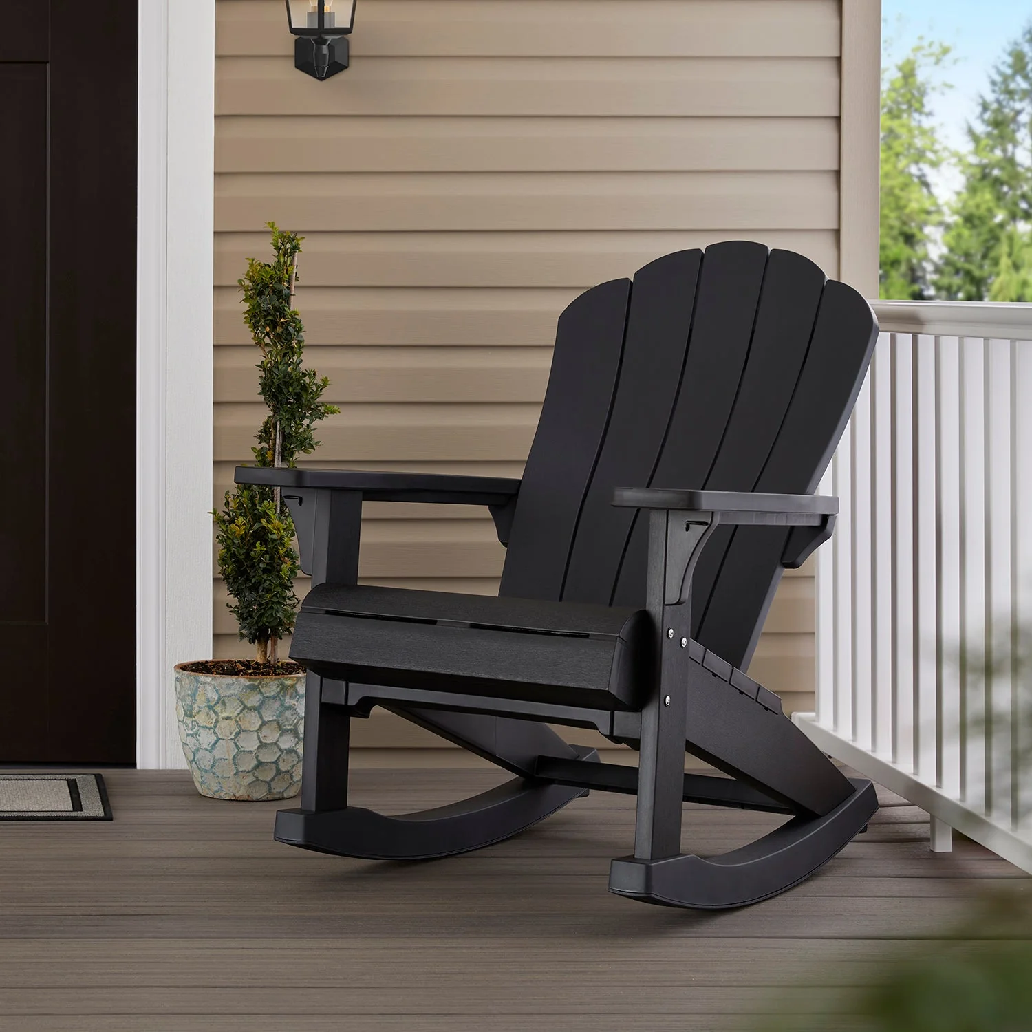 Keter Everest Rocking Adirondack Chair - Graphite- 2 PACK - Image 5