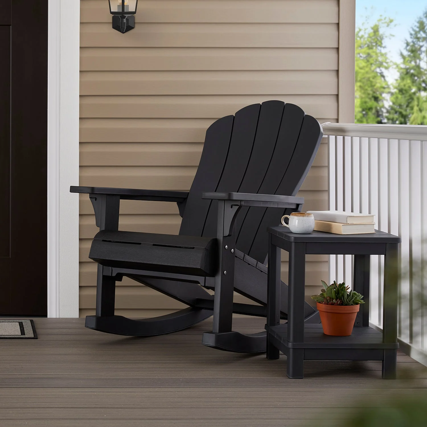 Keter Everest Rocking Adirondack Chair - Graphite - Image 7