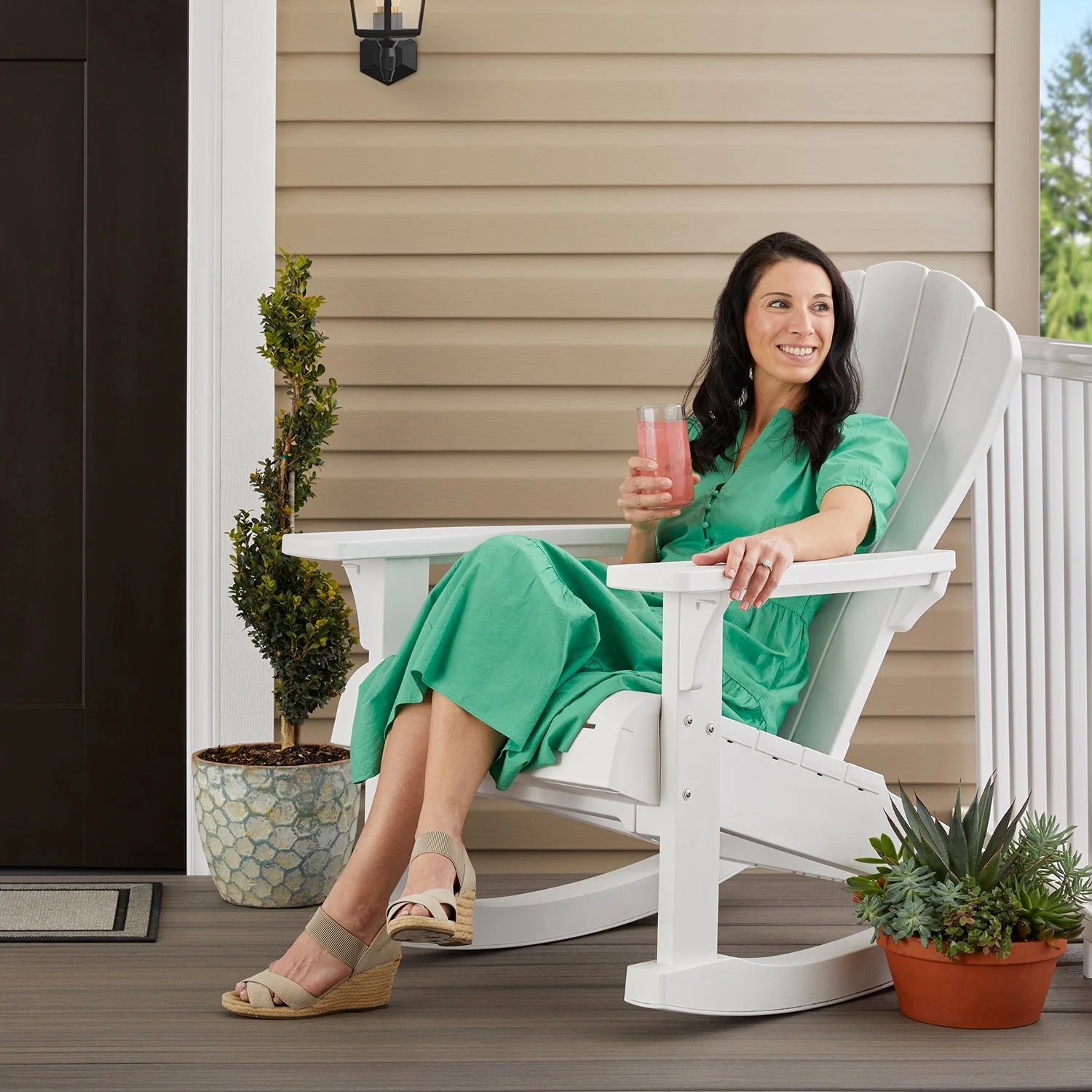 Keter Everest Rocking Adirondack Chair - White - Image 3