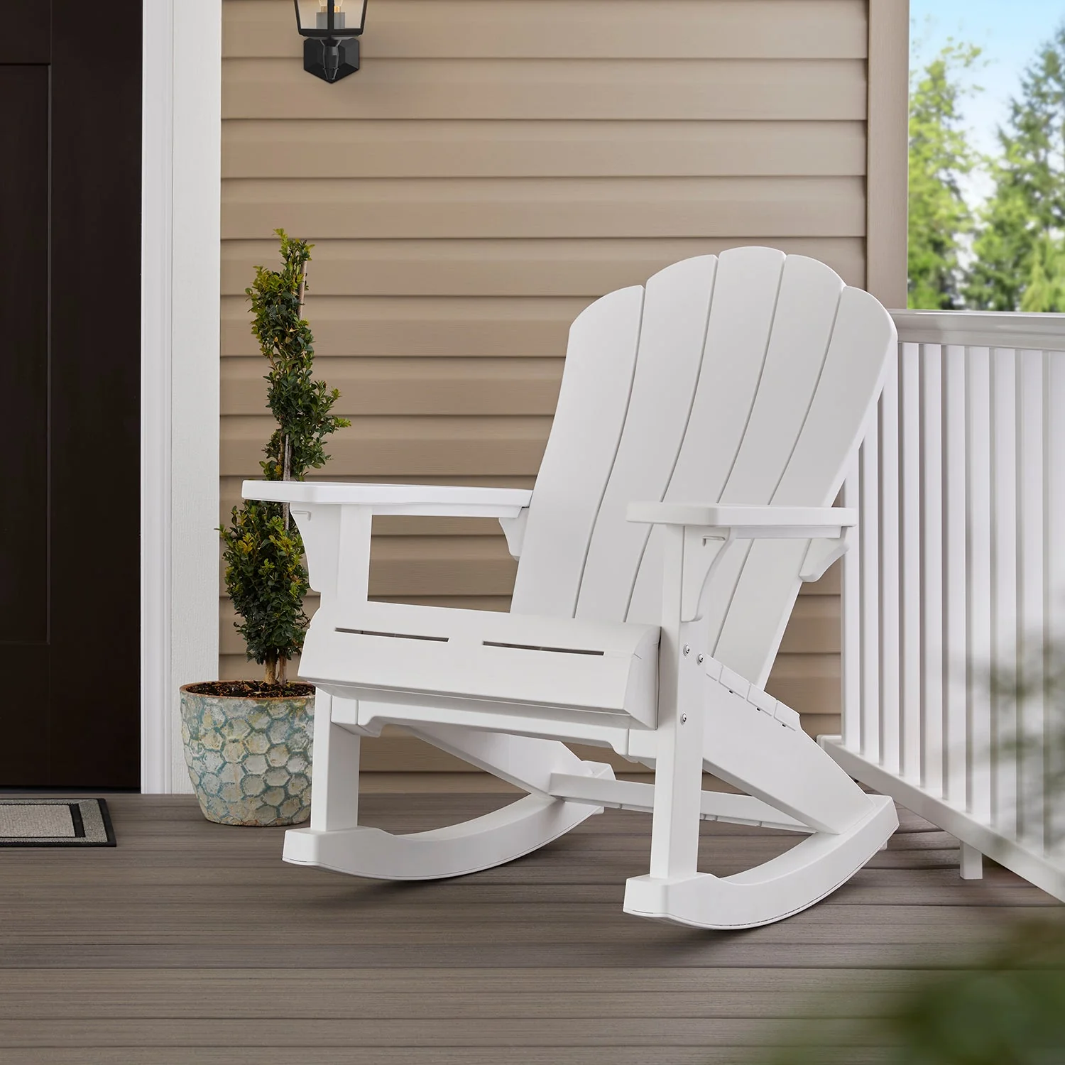 Keter Everest Rocking Adirondack Chair - White - Image 5