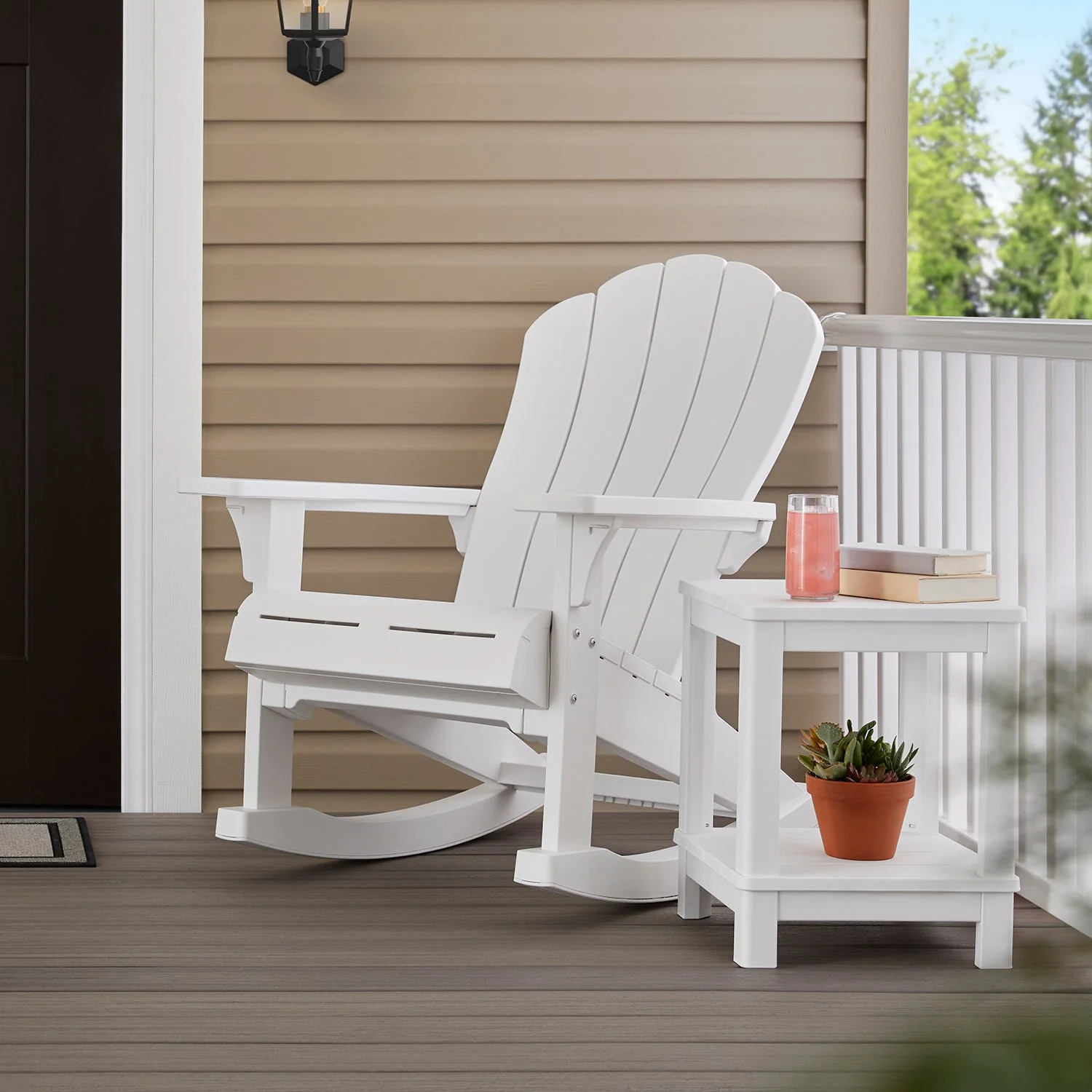 Keter Everest Rocking Adirondack Chair - White - Image 7