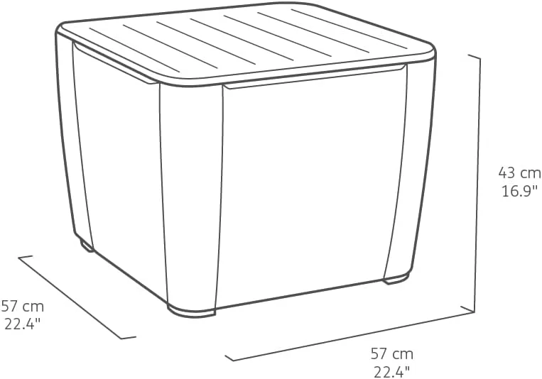 Keter Luzon Plus - 101L Outdoor Storage Table / Seat - Image 3