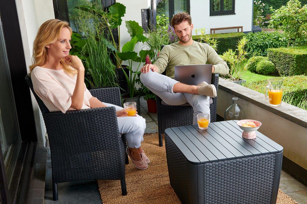 Keter Luzon Plus - 101L Outdoor Storage Table / Seat - Image 8