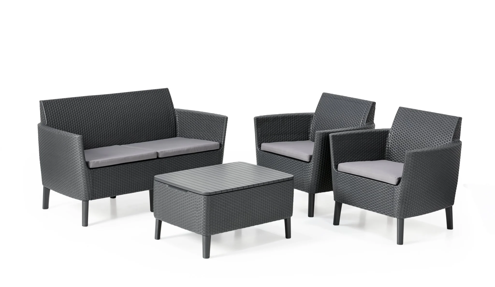 Keter Salemo Lounge Set With Storage Table - GRAPHITE - Image 10