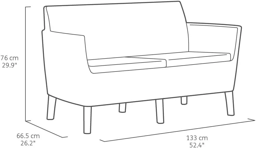 Keter Salemo Lounge Set With Storage Table - GRAPHITE - Image 5