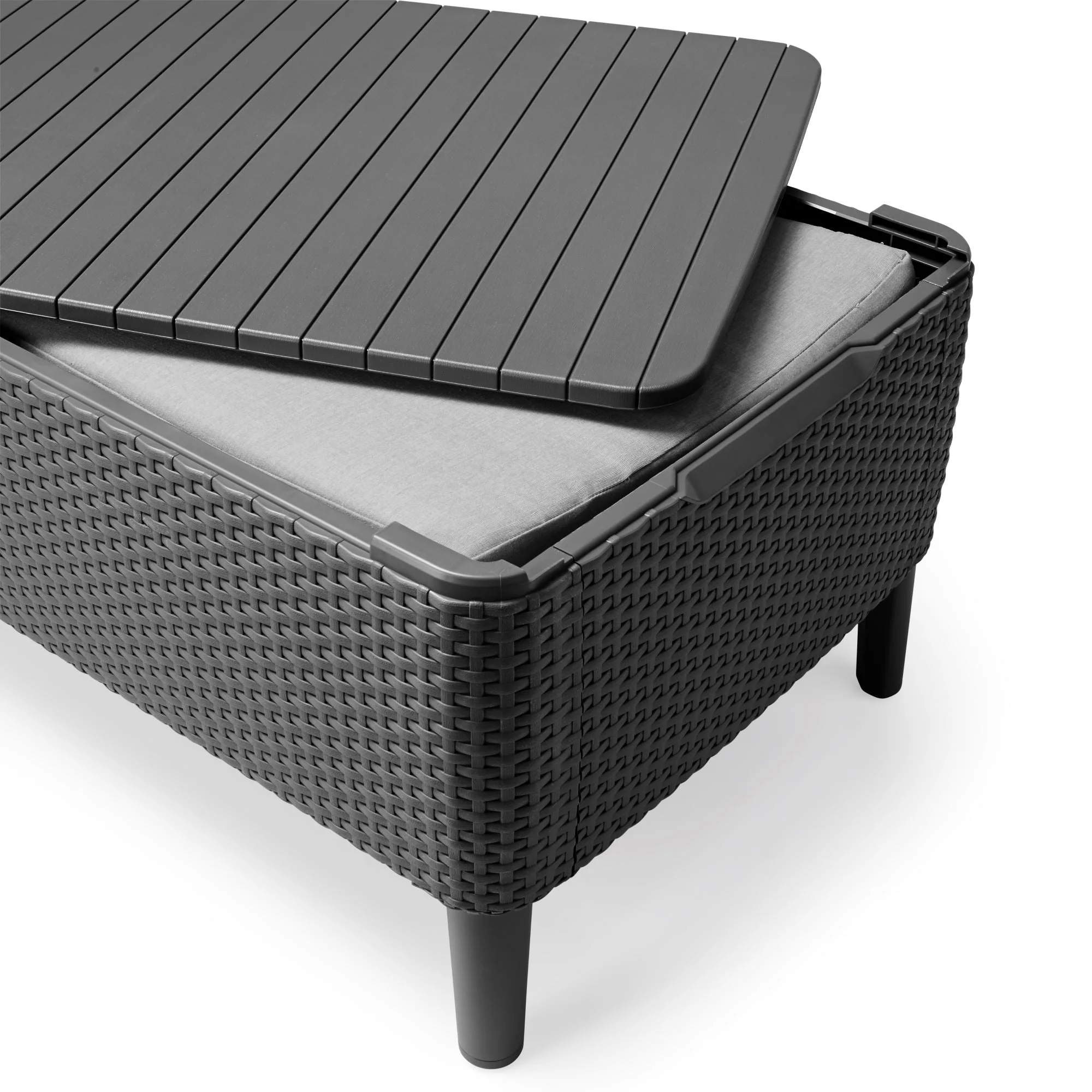 Keter Salemo Lounge Set With Storage Table - GRAPHITE - Image 8
