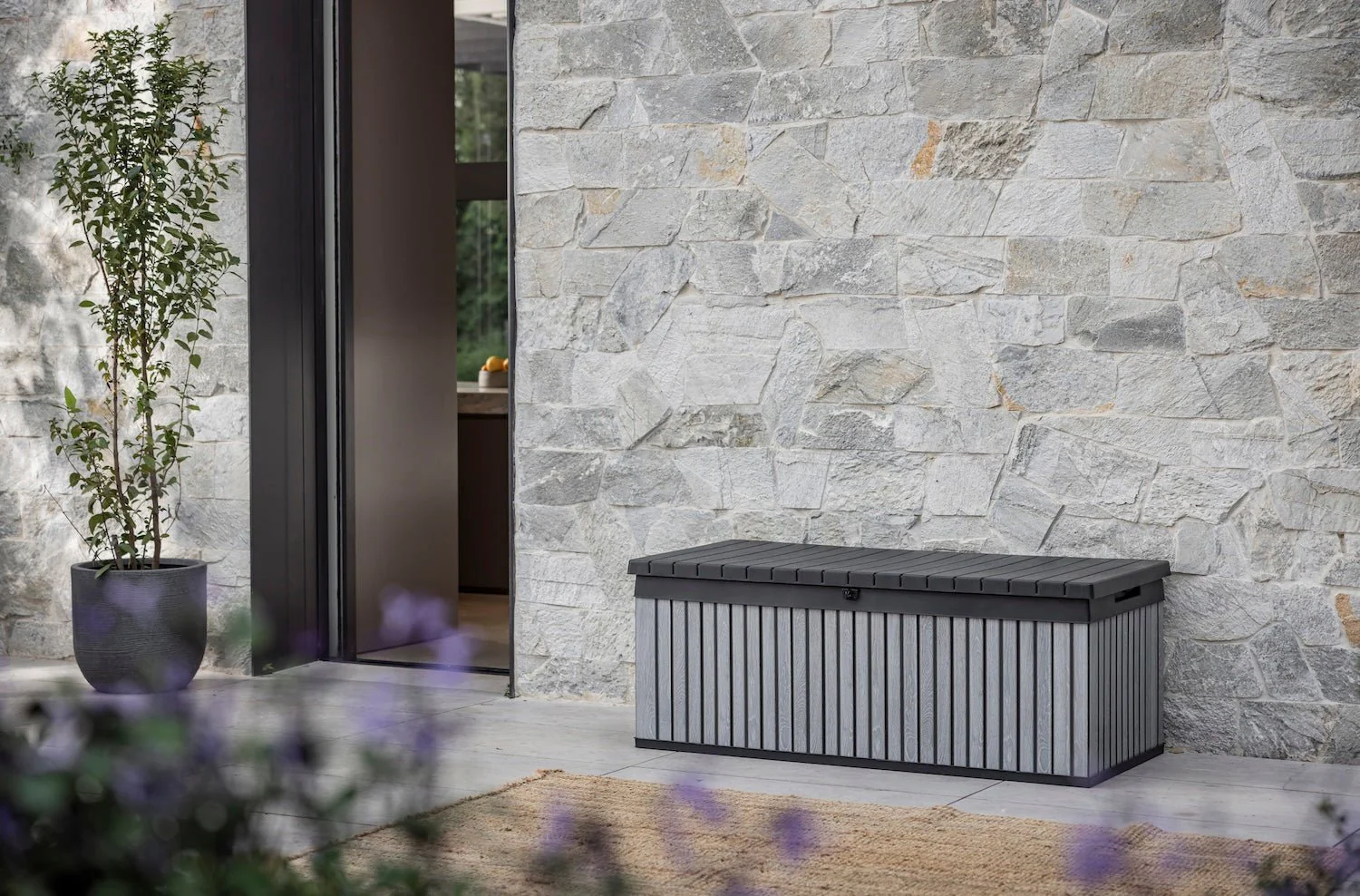 Keter Signature 380L Storage Box - Venetian Grey - Image 6