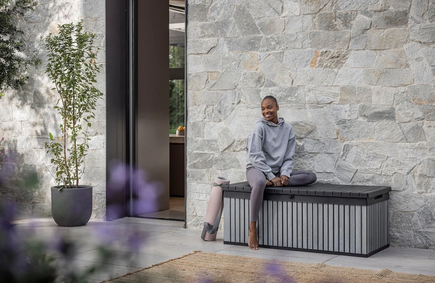 Keter Signature 380L Storage Box - Venetian Grey - Image 7