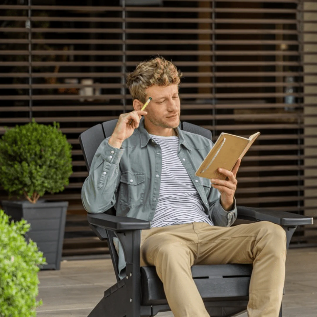 PRE ORDER: APR. - Keter Troy (no cup holder) Adirondack - Graphite - Image 8