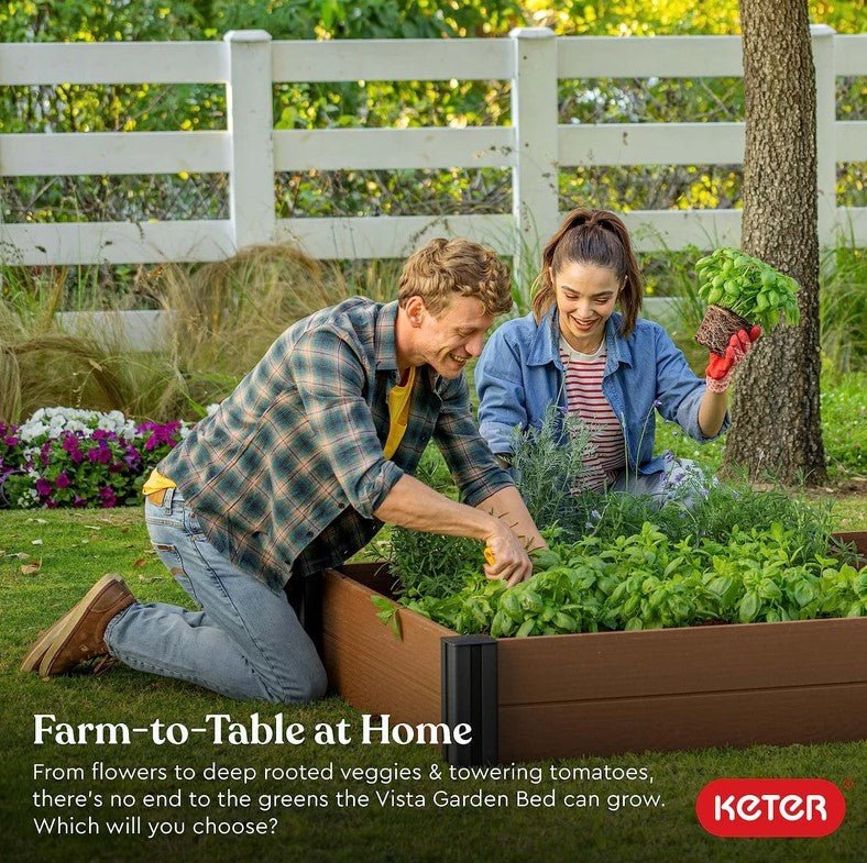 Keter Vista Garden Bed - Brown - Image 5