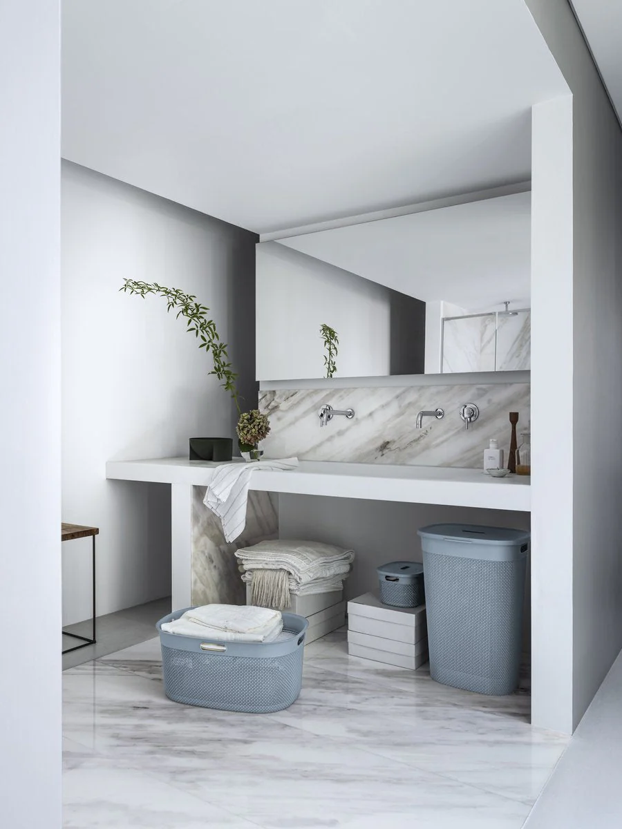 KIS Filo Laundry Basket (45L) - Light Blue - Image 5