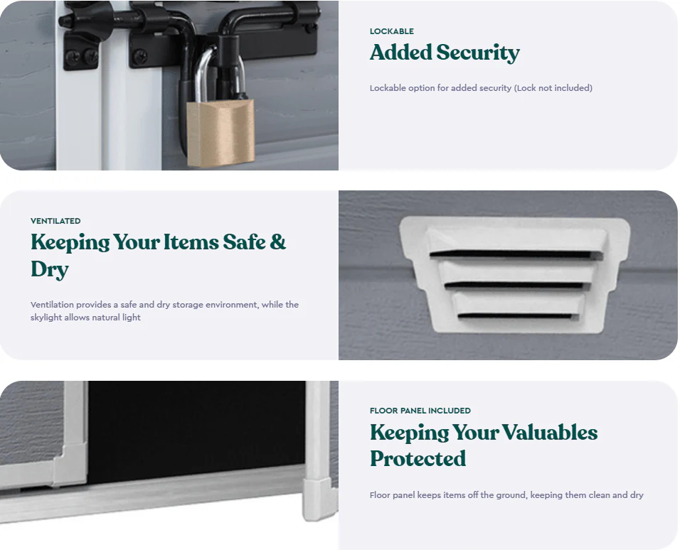 PRE ORDER: MAY.-  Keter Manor 6 x 8 Garden Shed (1.9 x 2.4m) - Image 3