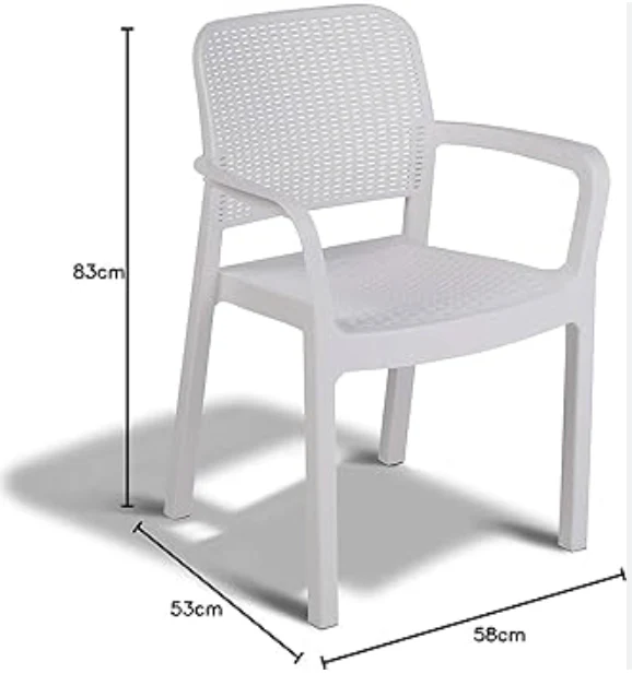 Keter Melody Bella Dining Set - White - Image 4