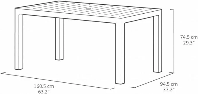 Keter Melody Dining Table - White - Image 4
