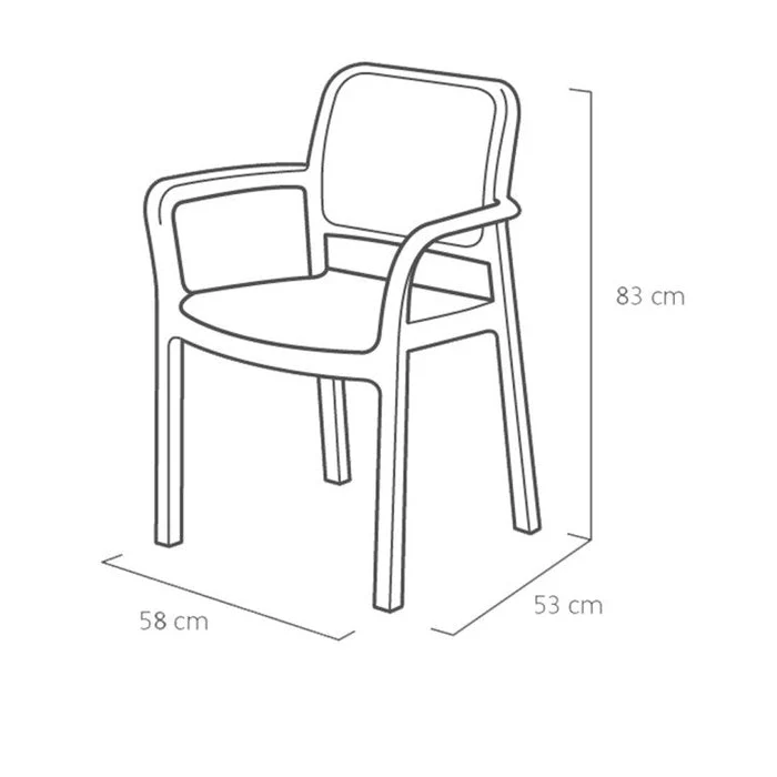 Keter Futura Chloe Dining Set- Graphite - Image 3