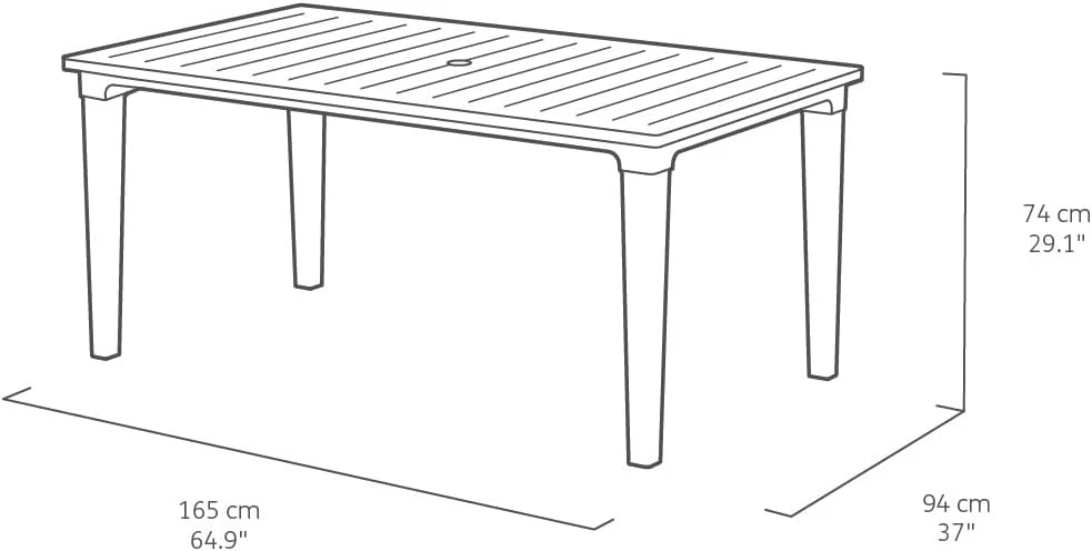 Keter Futura Dining Table - White - Image 3